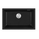 680x440x220mm Black Single Bowl Granite Quartz Stone Kitchen/Laundry Sink with Overflow Top/Under Mount